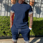 Men's Stylish Athletic Slim Fit Short Sleeve Set