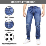 Men's Stretch Ripped Jeans