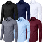 Men's Long Sleeve Untucked Stretch Dress Shirt (S-3XL)
