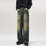Men's Loose Fit Straight Leg Denim Jeans Casual Pants