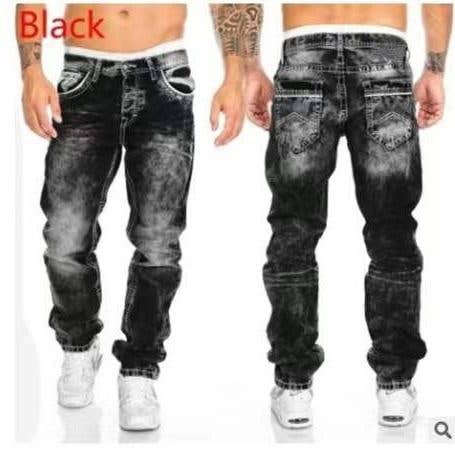 Men's Casual Straight Leg Denim Jeans