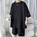 Men's Summer Casual Sportswear Set: Loose Fit T-Shirt And Shorts