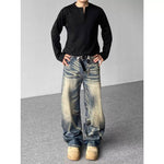 Gradient Loose Straight Leg Wide Jeans