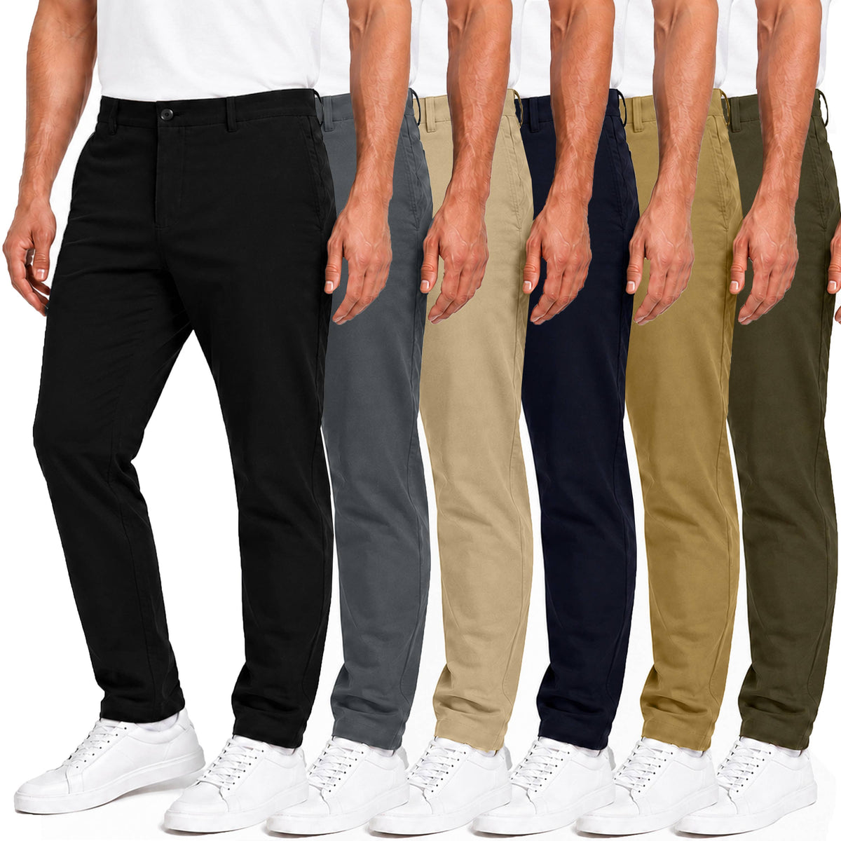 Men's Super Stretch Slim Fit Chino Pants - 31-Inch Inseam