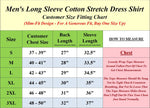 Men's Long Sleeve Untucked Stretch Dress Shirt (S-3XL)
