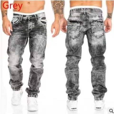 Men's Casual Straight Leg Denim Jeans