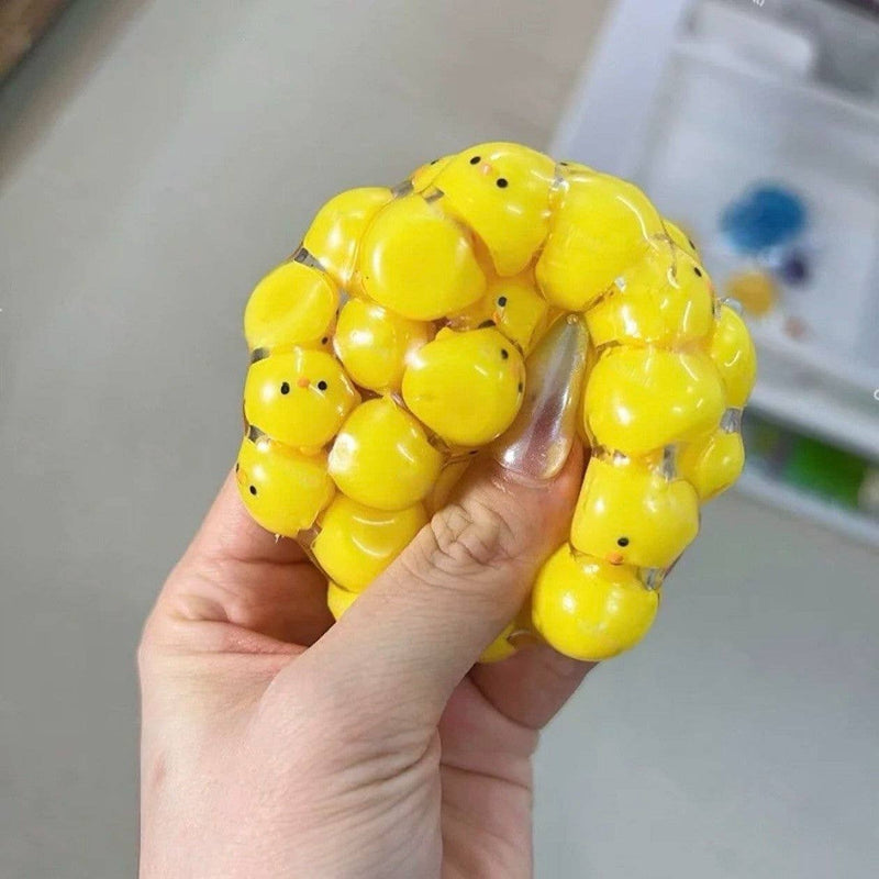 Cute Yellow Chick Jumbo Stress Relief Ball Kawaii Fidget Toy Sensory ASMR Desk Toy Collectible Chiboki Studio