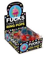 Fucks I Have to Give Middle Finger Ring Pop Display of 30