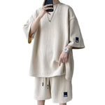 Men's Summer Casual Sportswear Set: Loose Fit T-Shirt And Shorts