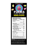 Fucks I Have to Give Middle Finger Ring Pop Display of 30
