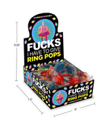 Fucks I Have to Give Middle Finger Ring Pop Display of 30