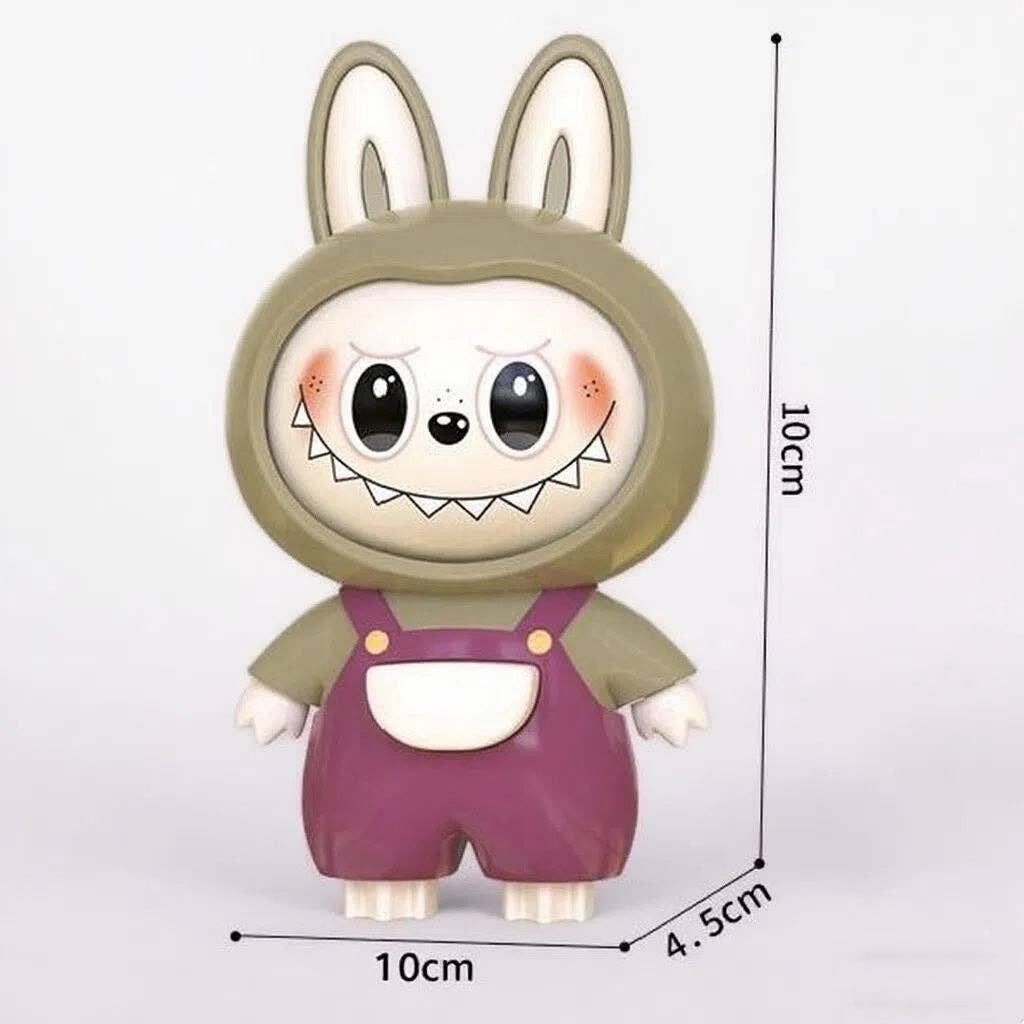 Lalabu Squeeze & Change Face Toy Cute Plastic Fidget Keychain for Stress Relief