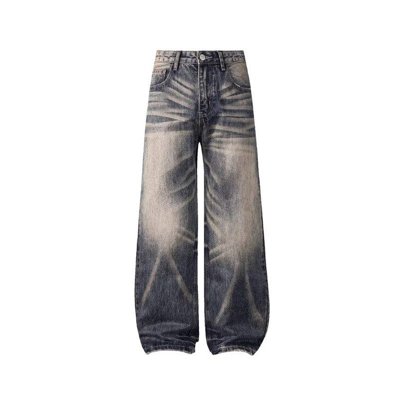 Gradient Loose Straight Leg Wide Jeans