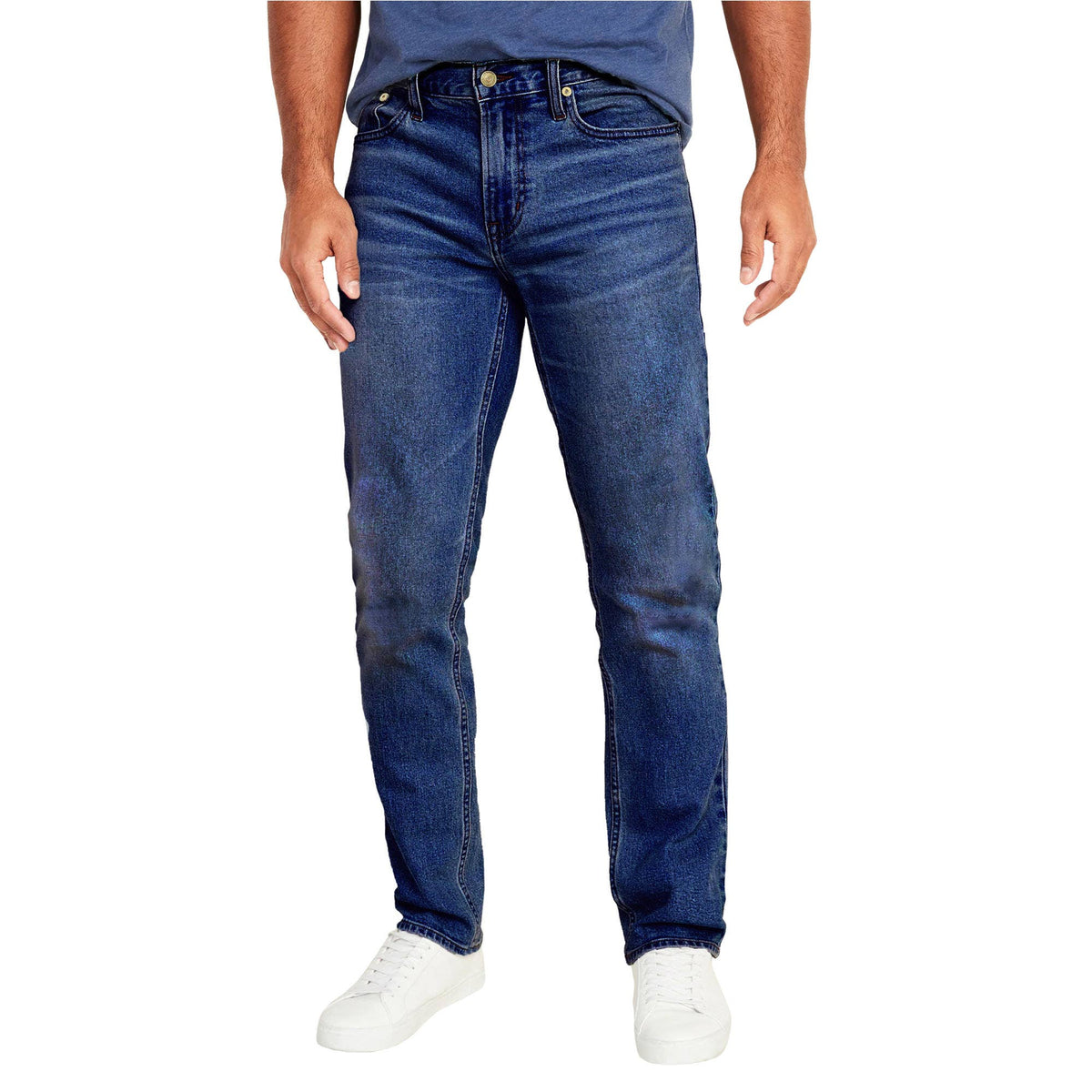 Mens Flex Stretch Slim Straight Jeans Classic Denim Menswear