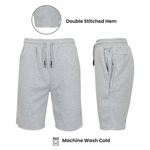 Men's Tech Fleece Jogger Lounge Shorts W Zip Pocket (S-5X)