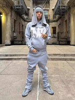 Retro Streetwear Hip Hop Hoodie Set for Men and Women
