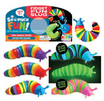 Sensory Fidget Fun Glow In The Dark Slug Assortment- 12/Pack