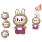 Lalabu Squeeze & Change Face Toy Cute Plastic Fidget Keychain for Stress Relief