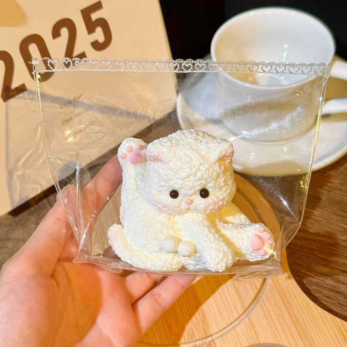 Cat Plush (No Accessory) Taba Squishy Toy Cute Kawaii Animal Soft Toy Collectible Handmade Little Nine Studio Soft Clay Texture