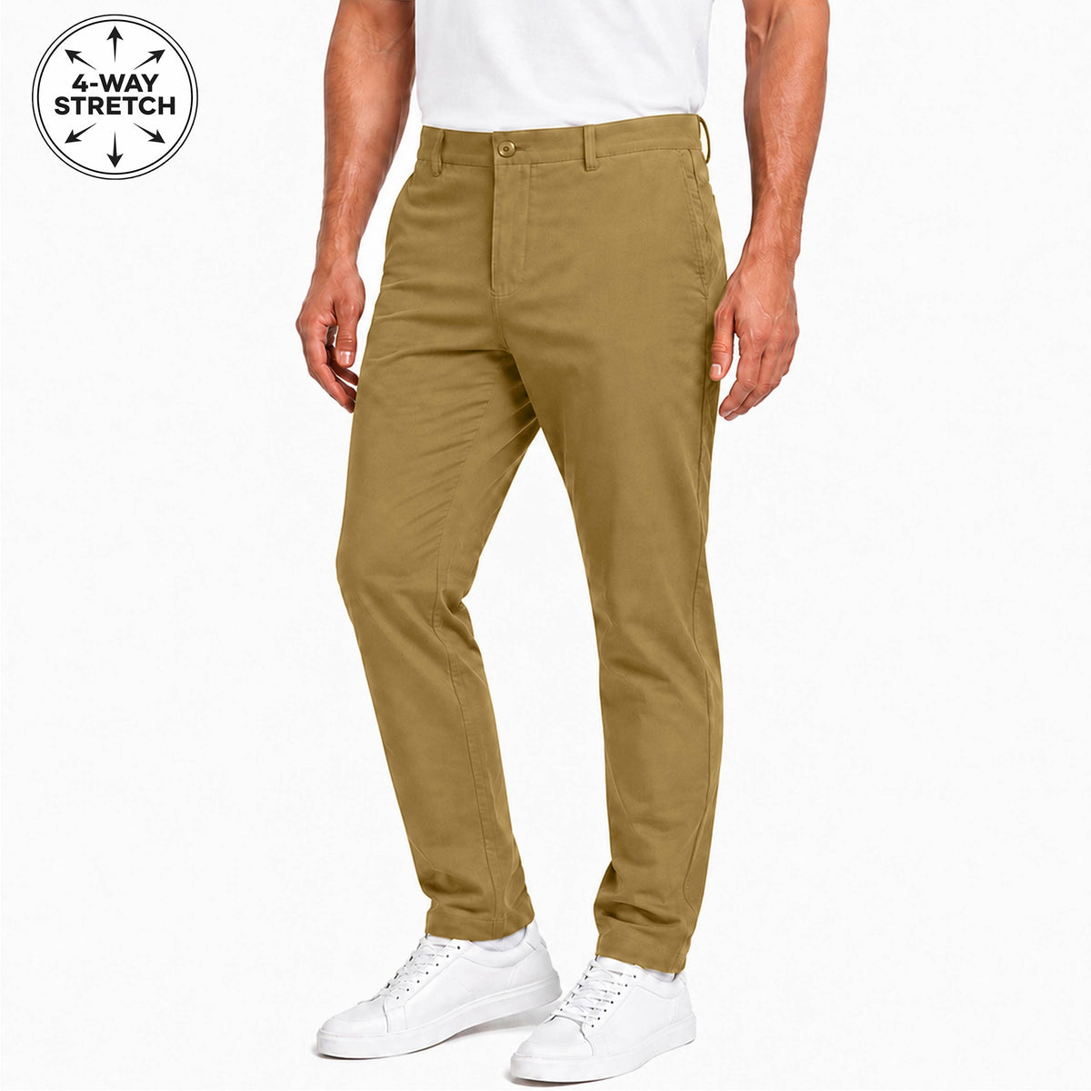 Men's Super Stretch Slim Fit Chino Pants - 31-Inch Inseam