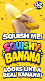 Fun Doh Squishy Banana Stress Relief Toy - 6/Display