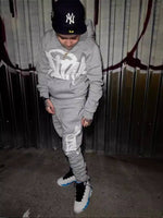 Retro Streetwear Hip Hop Hoodie Set for Men and Women