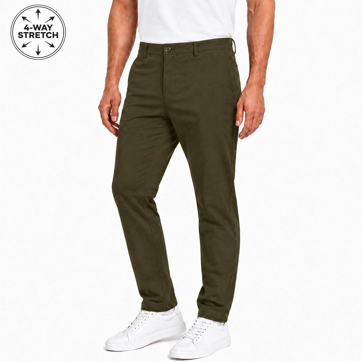 Men's Super Stretch Slim Fit Chino Pants - 31-Inch Inseam