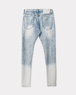 Men's Acid Washed Slim Tapered Jean in Blue - Konus Brand