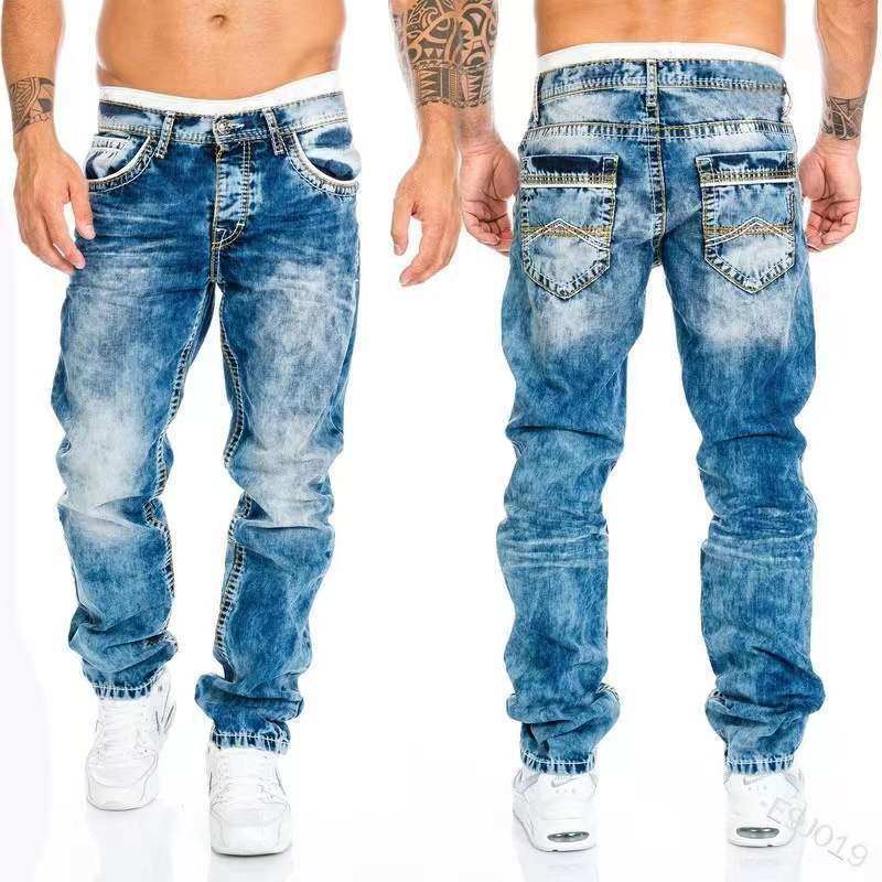 Men's Casual Straight Leg Denim Jeans