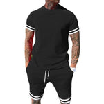 Men's Stylish Athletic Slim Fit Short Sleeve Set